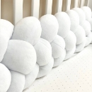 Protectie laterala patut bebe tripla alba